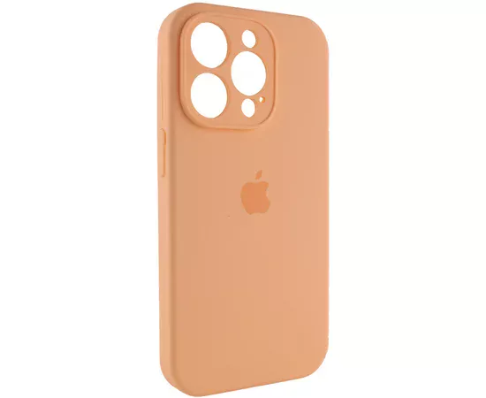 Чохол Silicone Case Full Camera Protective (AA) Apple iPhone 15 Pro (6.1") Помаранчевий / Cantaloupe