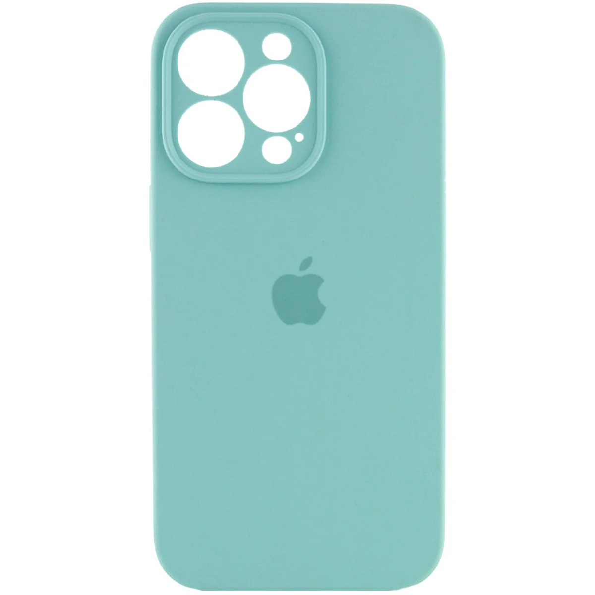 Чехол Silicone Case Full Camera Protective (AA) для Apple iPhone 15 Pro (6.1") Бирюзовый / Marine Green