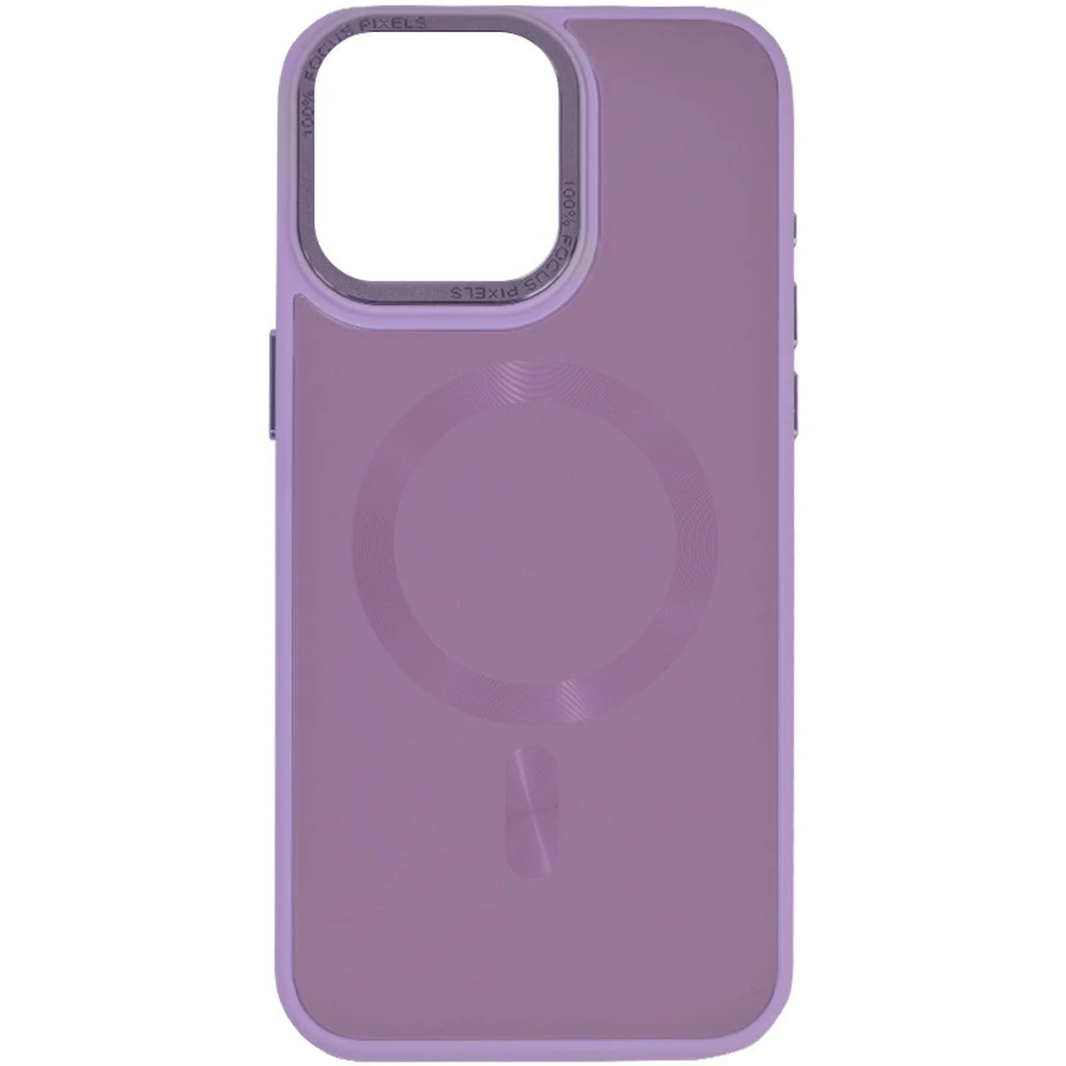 Чохол TPU+Glass Sapphire Midnight Open Camera with MagSafe для Apple iPhone 15 Pro (6.1") Бузковий / Dasheen