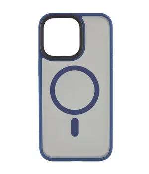 TPU+PC чохол Metal Buttons with MagSafe для Apple iPhone 15 Pro (6.1") Синій