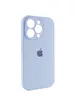 Чехол Silicone Case Full Camera Protective (AA) для Apple iPhone 15 Pro (6.1") Голубой / Lilac Blue