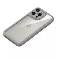 TPU чехол Transparent + Colour 1,5mm для Apple iPhone 15 Pro (6.1") Grey