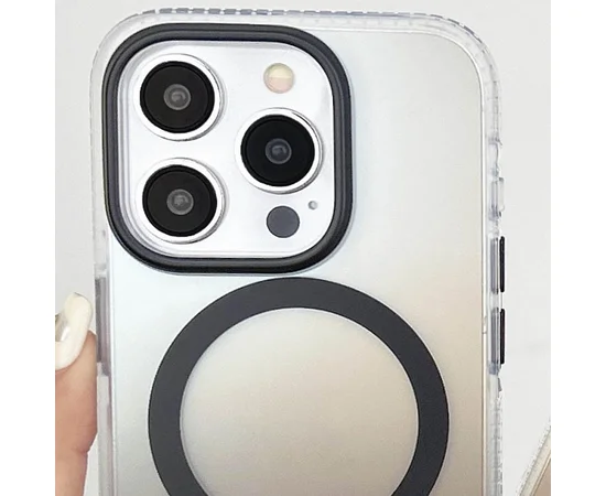 Чехол TPU+PC Shadow with MagSafe для Apple iPhone 15 Pro (6.1") Gray