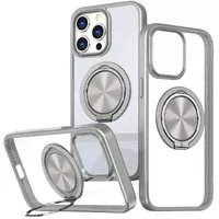 TPU+PC чохол Metal Ring with MagSafe для Apple iPhone 15 Pro (6.1") Сірий