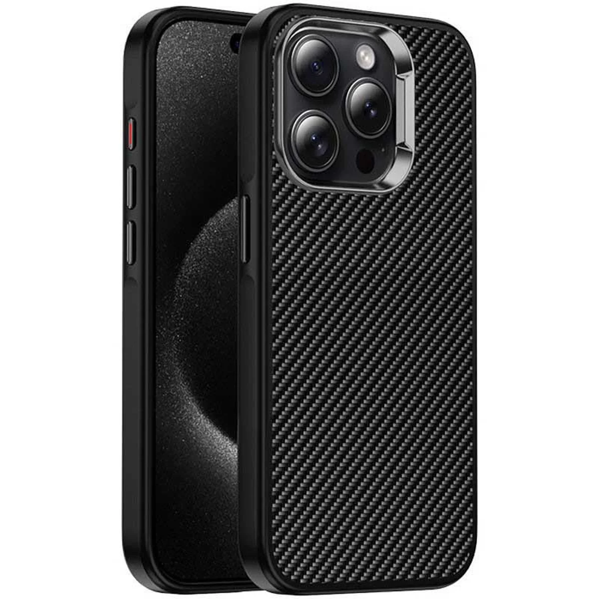 Чохол TPU+PC Carbon with MagSafe для Apple iPhone 15 Pro (6.1") Black