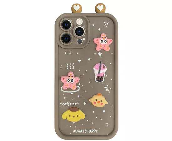 Чохол TPU Toys Case with Ears для Apple iPhone 15 Pro (6.1") Brown