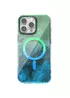 Чехол TPU Shiny Mountain (MagFit) для Apple iPhone 15 Pro (6.1") Green / Blue