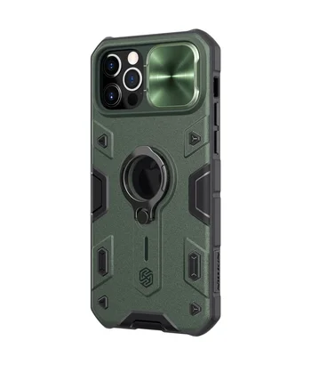 TPU+PC чохол Nillkin CamShield Armor (шторка на камеру) для Apple iPhone 15 Pro (6.1") Зелений