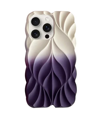 TPU чохол Leaf для Apple iPhone 15 Pro (6.1") White / Purple TPU чохол Leaf для Apple iPhone 15 Pro (6.1") White / Purple