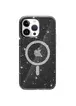 Чохол TPU Galaxy Sparkle (MagFit) для Apple iPhone 15 Pro (6.1") Black+Glitter