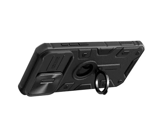 TPU+PC чехол Nillkin CamShield Armor (шторка на камеру) для Apple iPhone 15 Pro (6.1") Черный