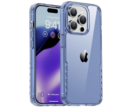 Чехол TPU+PC Multi-Color для Apple iPhone 15 Pro (6.1") Blue
