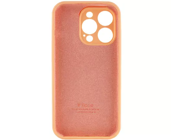 Чохол Silicone Case Full Camera Protective (AA) Apple iPhone 15 Pro (6.1") Помаранчевий / Cantaloupe