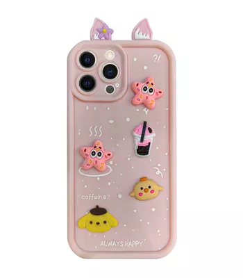 Чехол TPU Toys Case with Ears для Apple iPhone 15 Pro (6.1") Light Pink
