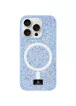 TPU чехол Bling World Rock Diamond with MagSafe для Apple iPhone 15 Pro (6.1") Light blue