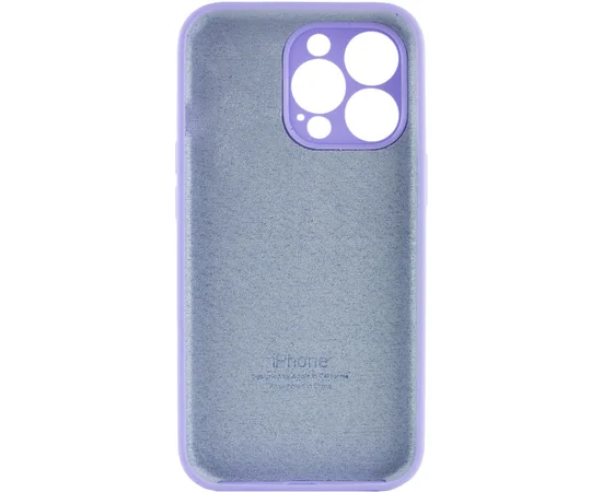 Чехол Silicone Case Full Camera Protective (AA) для Apple iPhone 15 Pro (6.1") Сиреневый / Dasheen / PVH