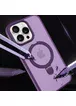 TPU+PC чохол Metal Buttons with MagSafe Colorful HQ Ring для Apple iPhone 15 Pro (6.1") Purple