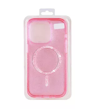 Чехол TPU Eclipse Sparkle (MagFit) для Apple iPhone 15 Pro (6.1") Pink