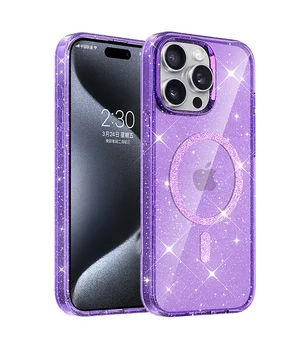 Чехол TPU Eclipse Sparkle (MagFit) для Apple iPhone 15 Pro (6.1") Purple