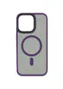 TPU+PC чехол Metal Buttons with MagSafe для Apple iPhone 15 Pro (6.1") Темно-фиолетовый