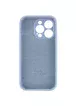 Чехол Silicone Case Full Camera Protective (AA) для Apple iPhone 15 Pro (6.1") Голубой / Lilac Blue