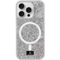TPU чехол Bling World Rock Diamond with MagSafe для Apple iPhone 15 Pro (6.1") Silver