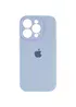 Чехол Silicone Case Full Camera Protective (AA) для Apple iPhone 15 Pro (6.1") Голубой / Lilac Blue