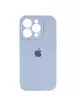 Чехол Silicone Case Full Camera Protective (AA) для Apple iPhone 15 Pro (6.1") Голубой / Lilac Blue