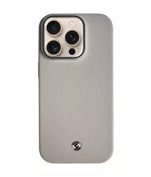 Чехол PC+Leather SGP with MagSafe для Apple iPhone 15 Pro (6.1") Grey