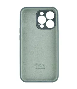 Чехол Silicone Case Full Camera Protective (AA) для Apple iPhone 15 Pro (6.1") Зеленый / Pine green