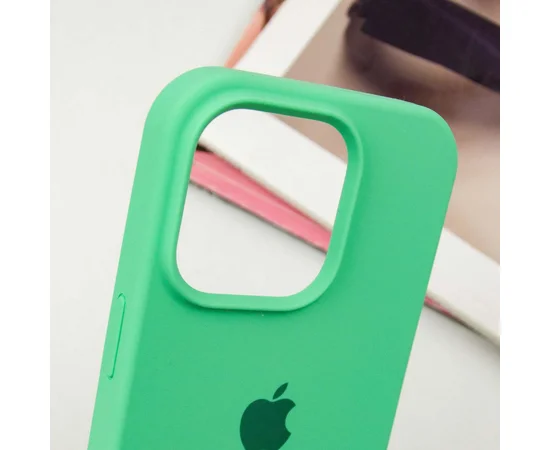 Чохол Silicone Case Full Protective (AA) для Apple iPhone 15 Pro (6.1") Зелений / Spearmint
