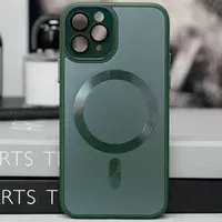 Чохол TPU+Glass Sapphire Midnight with MagSafe для Apple iPhone 15 Pro (6.1") Зелений / Forest green