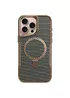 TPU+PC чехол Metal Buttons with MagSafe Carbon Ring для Apple iPhone 15 Pro (6.1") Золотой