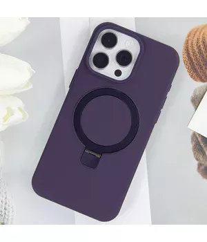 Чехол Silicone Case Full Protective NO LOGO with Ring для Apple iPhone 15 Pro (6.1") Purple