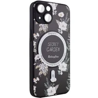 TPU+PC чехол Secret Garden with MagSafe для Apple iPhone 15 (6.1") Black