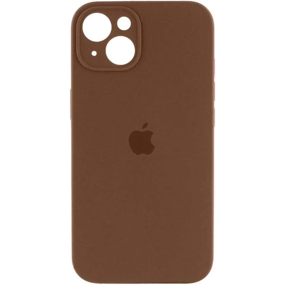 Чехол Silicone Case Full Camera Protective (AA) для Apple iPhone 15 (6.1") Коричневый / Brown