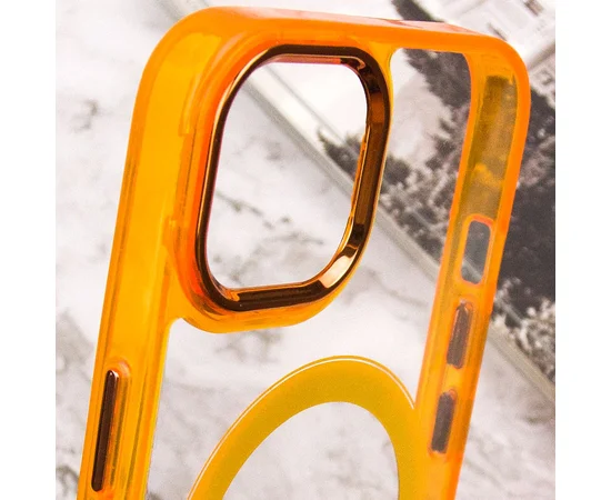 Чехол TPU Iris with MagSafe для Apple iPhone 15 (6.1") Оранжевый