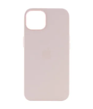 Чехол Silicone case (AAA) full with Magsafe and Animation для Apple iPhone 15 (6.1") Розовый / Light pink