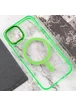 Чехол TPU Iris with MagSafe для Apple iPhone 15 (6.1") Салатовый