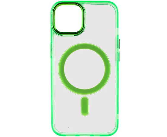 Чехол TPU Iris with MagSafe для Apple iPhone 15 (6.1") Салатовый