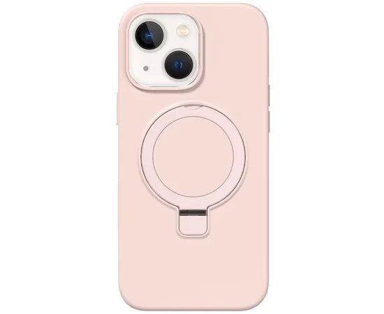 Чехол Silicone Case Full Protective NO LOGO with Ring для Apple iPhone 15 (6.1") Pink