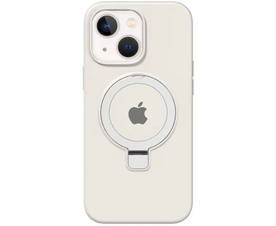 Чехол Silicone Case Full Protective with Ring для Apple iPhone 15 (6.1") White