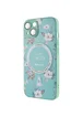 TPU+PC чохол Secret Garden with MagSafe для Apple iPhone 15 (6.1") Mint