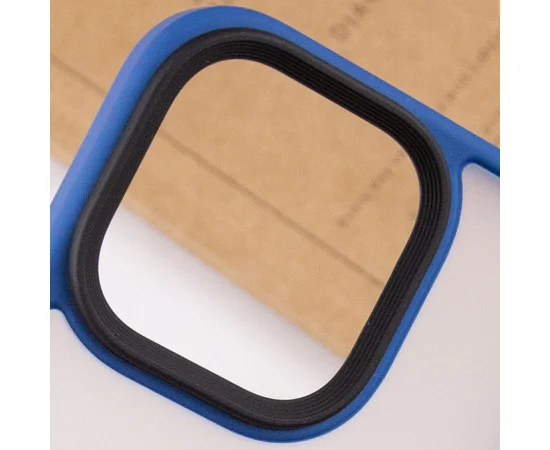 TPU+PC чехол Metal Buttons для Apple iPhone 15 (6.1") Голубой