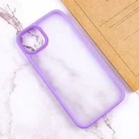 TPU+PC чехол Metal Buttons для Apple iPhone 15 (6.1") Сиреневый