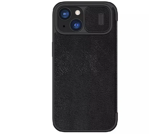 Шкіряний чохол-книжка Nillkin Qin Pro Camshield для Apple iPhone 15 (6.1") Чорний