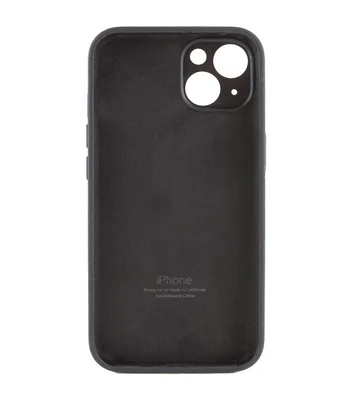 Чехол Silicone Case Full Camera Protective (AA) для Apple iPhone 15 (6.1") Черный / Black