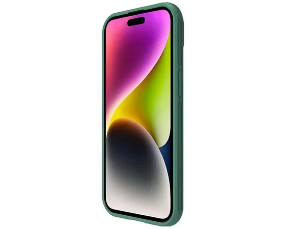Карбоновая накладка Nillkin CamShield Pro для Apple iPhone 15 (6.1") Deep Green