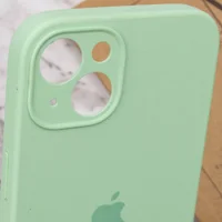 Чехол Silicone Case Full Camera Protective (AA) для Apple iPhone 15 (6.1") Зеленый / Pistachio