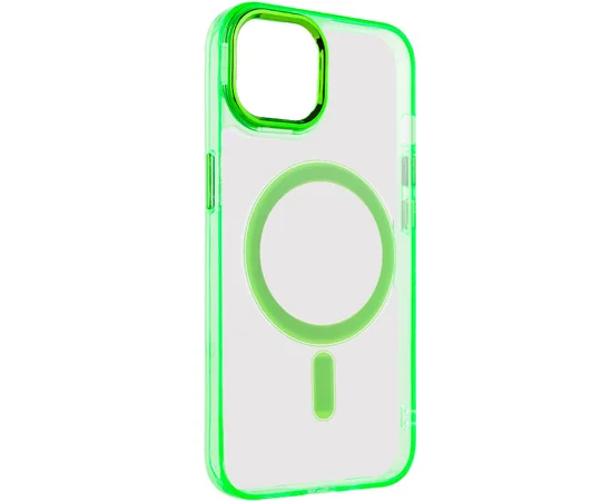 Чехол TPU Iris with MagSafe для Apple iPhone 15 (6.1") Салатовый